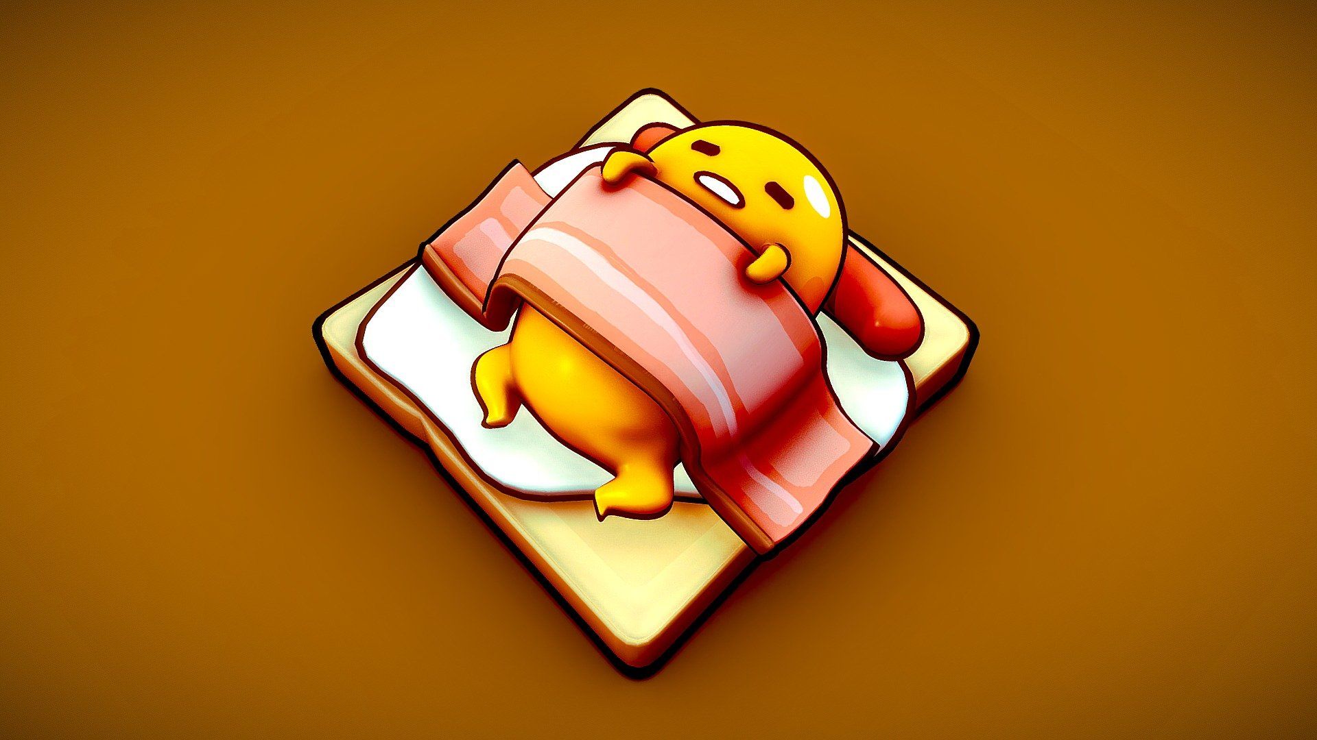 1920x1080 Gudetama sleeping zzZ