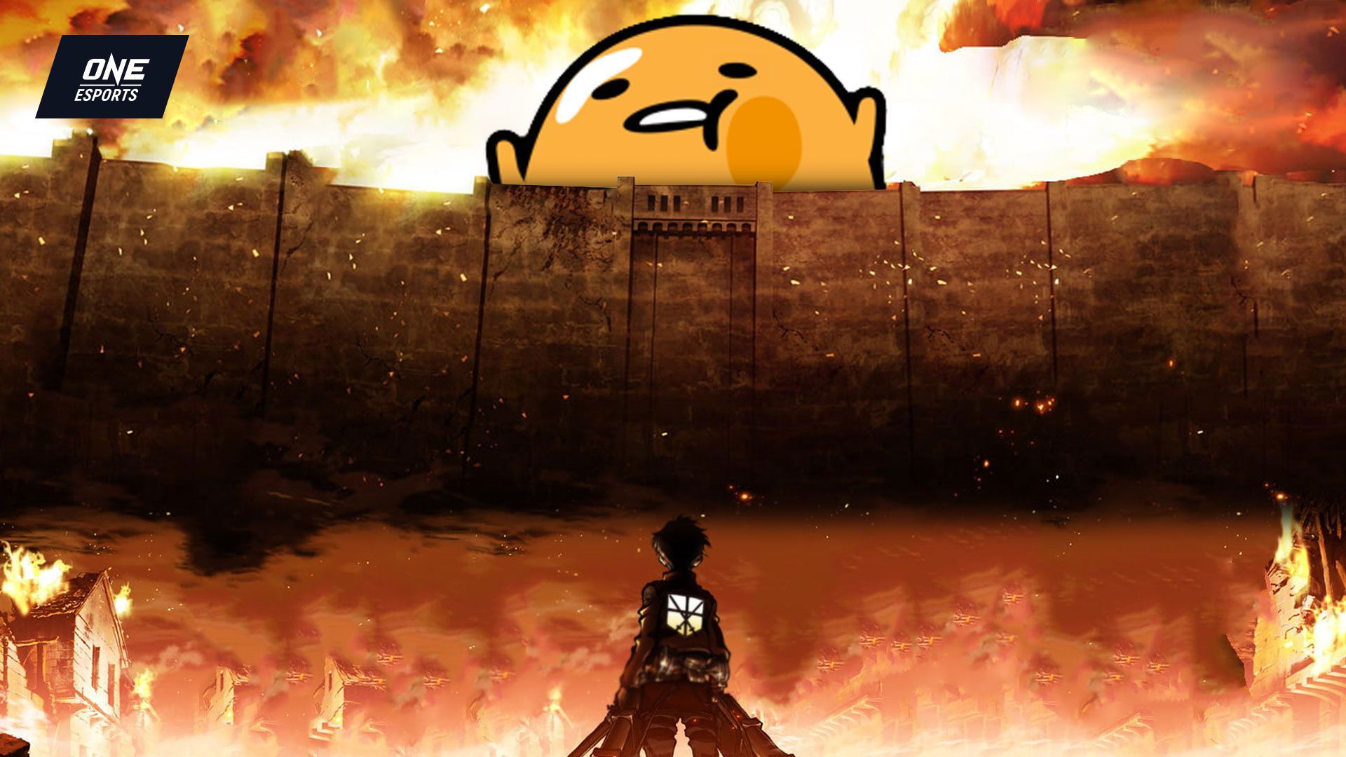 1920x1080 Attack on Gudetama? Egg mascot invades world of Titans