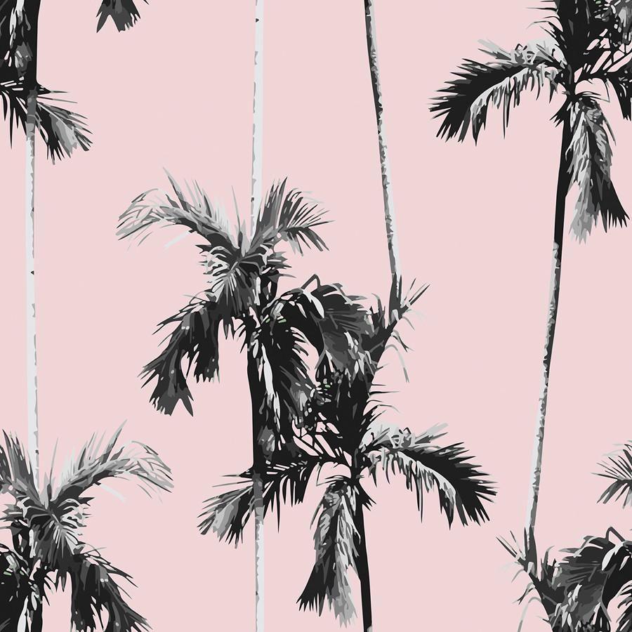 900x900 Vintage Photo Look Palm Trees Wallpaper for Walls