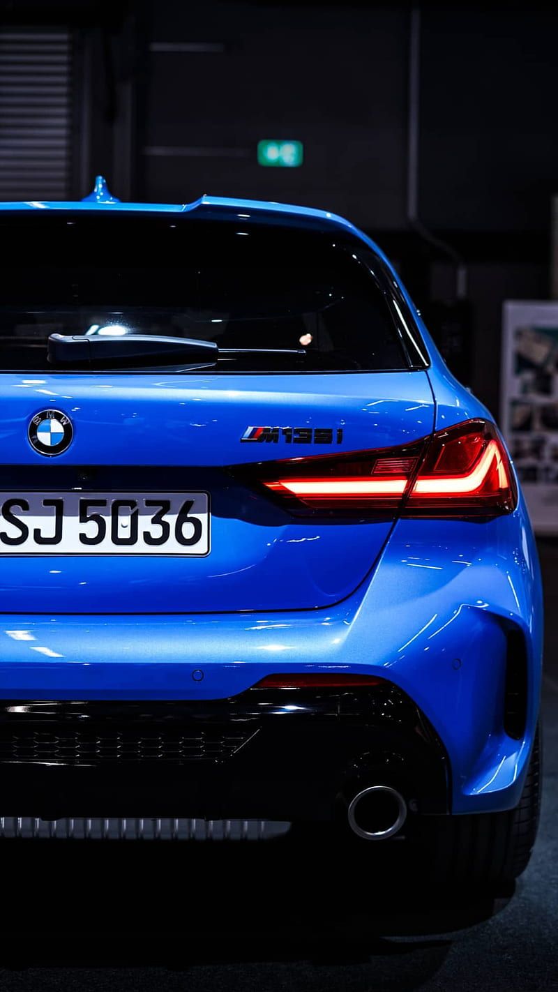 800x1422 BMW, 1 series, backlight, bavarian car, blue car, car, carros, german car, m HD phone wallpaper