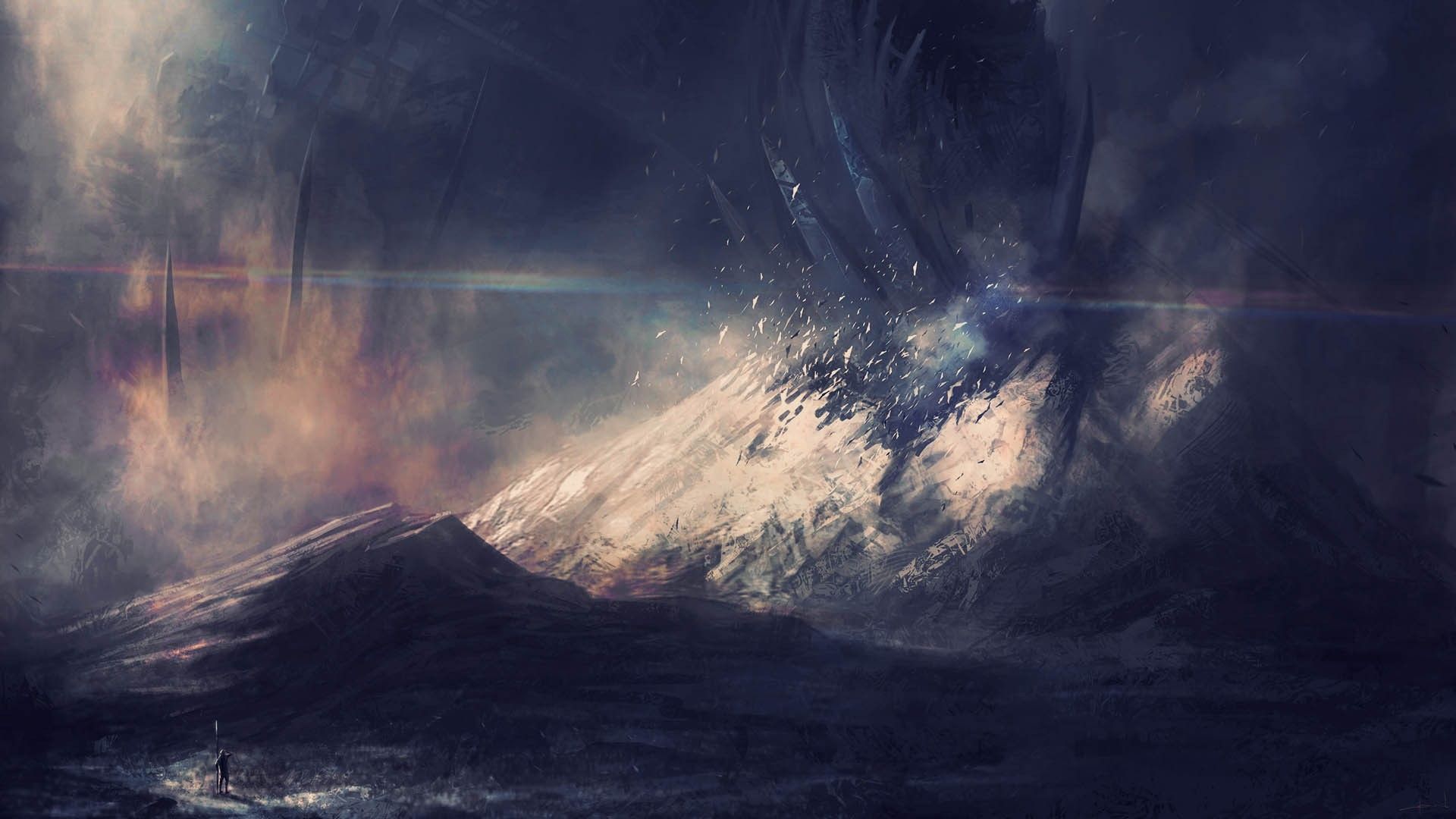 1920x1080 Epic Sci Fi Landscape HD Wallpaper