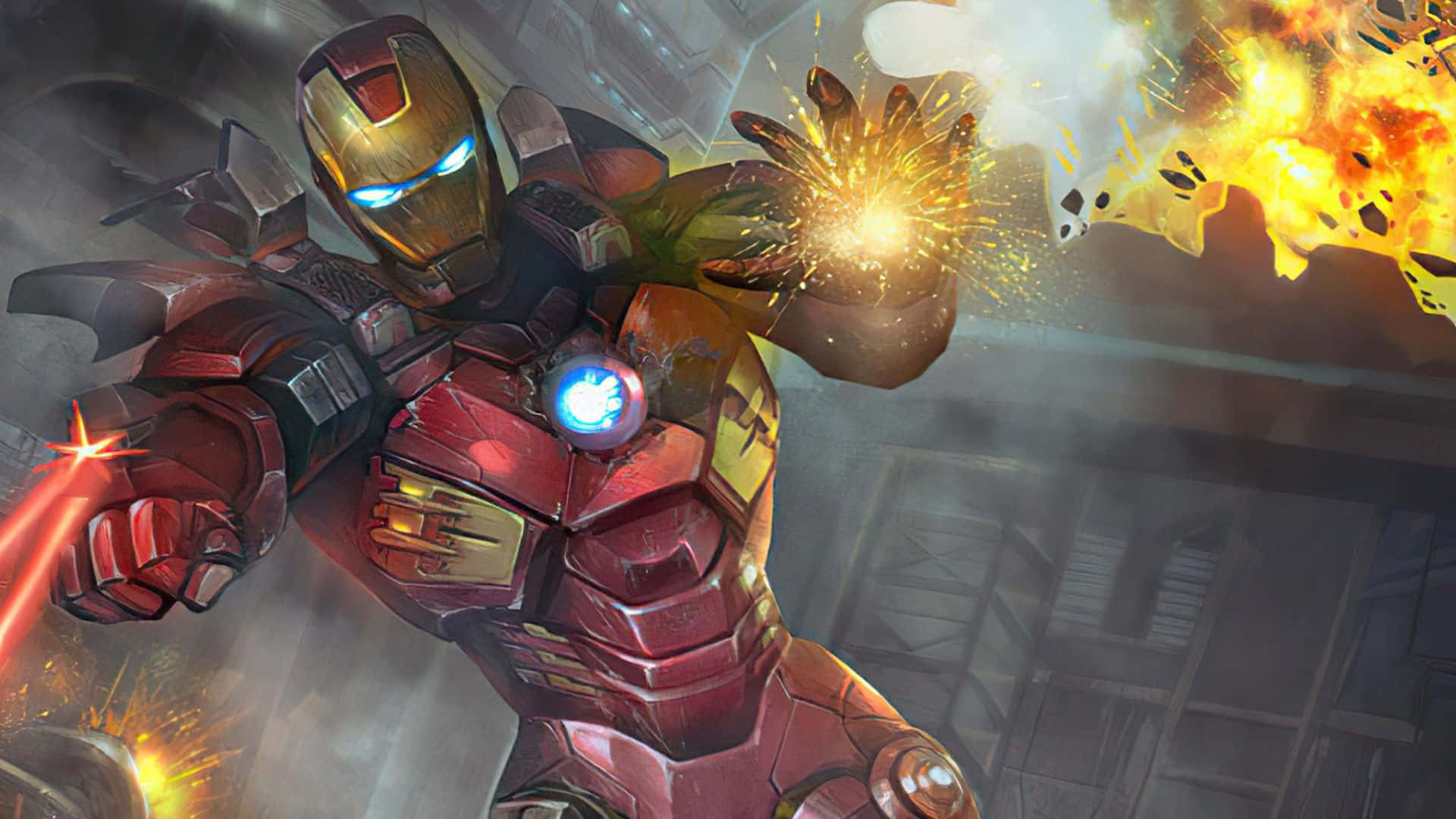 1920x1080 Download Iron Man Suit Weapons, Ready For Action Wallpaper