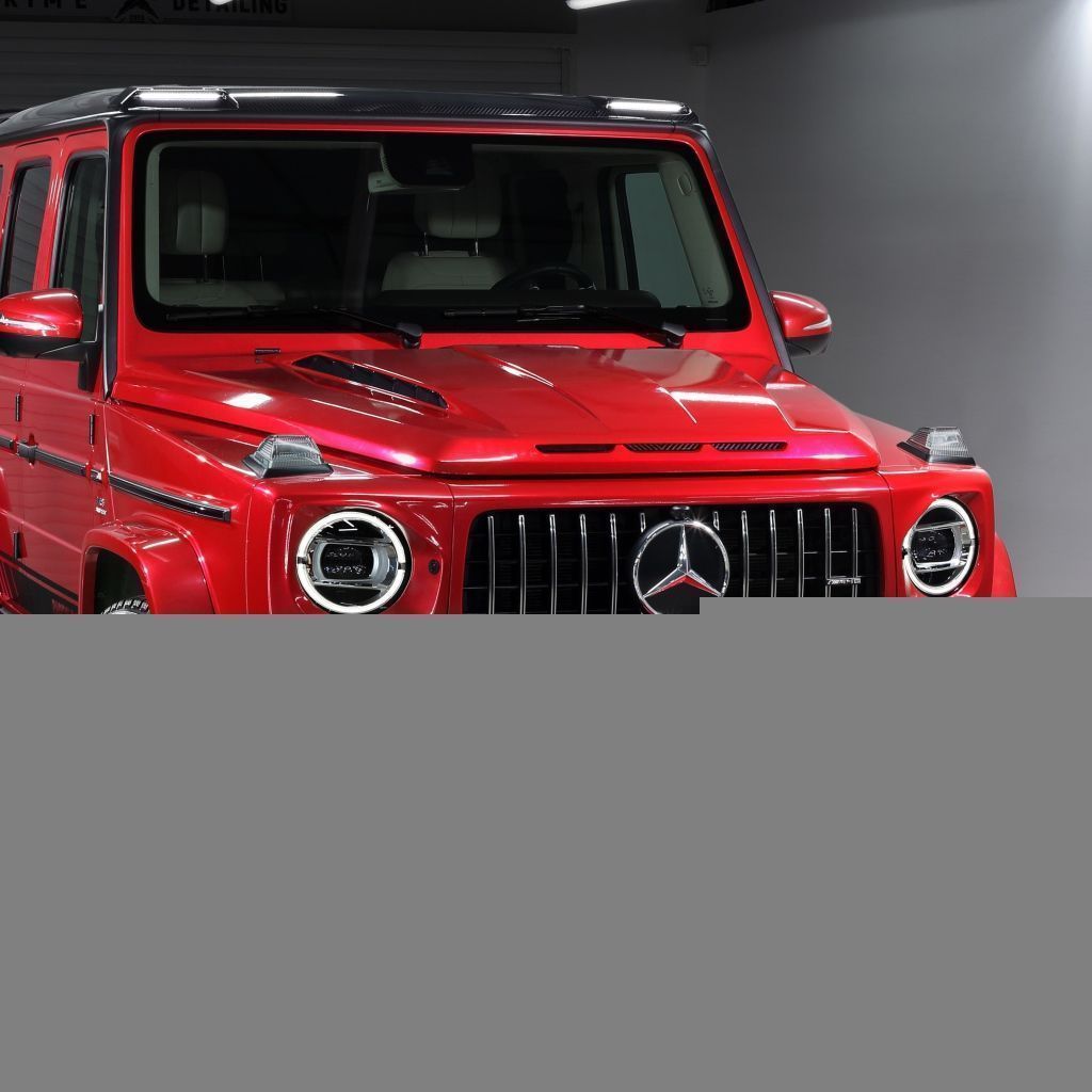 1024x1024 Red SUV Mercedes AMG G 2020 In The Garage Desktop Wallpaper 1024x1024