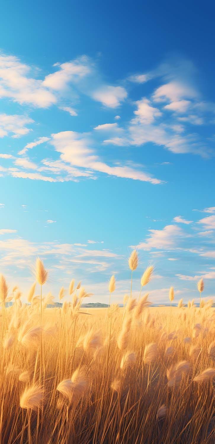 726x1500 Wheat Field iPhone Wallpaper