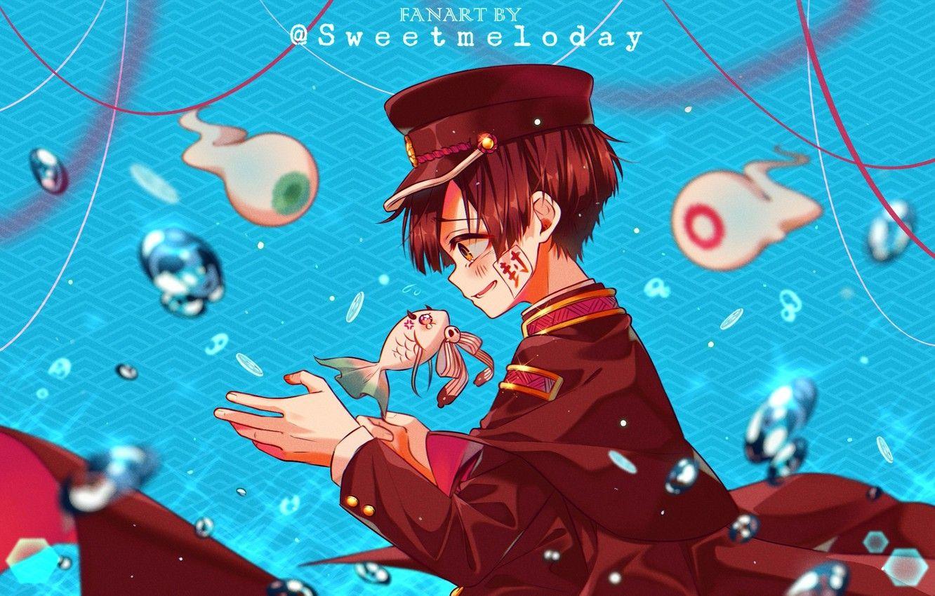 1332x850 Wallpaper Fish, Boy, Toilet Boy Hanako Kun, Jibaku Shounen Hanako