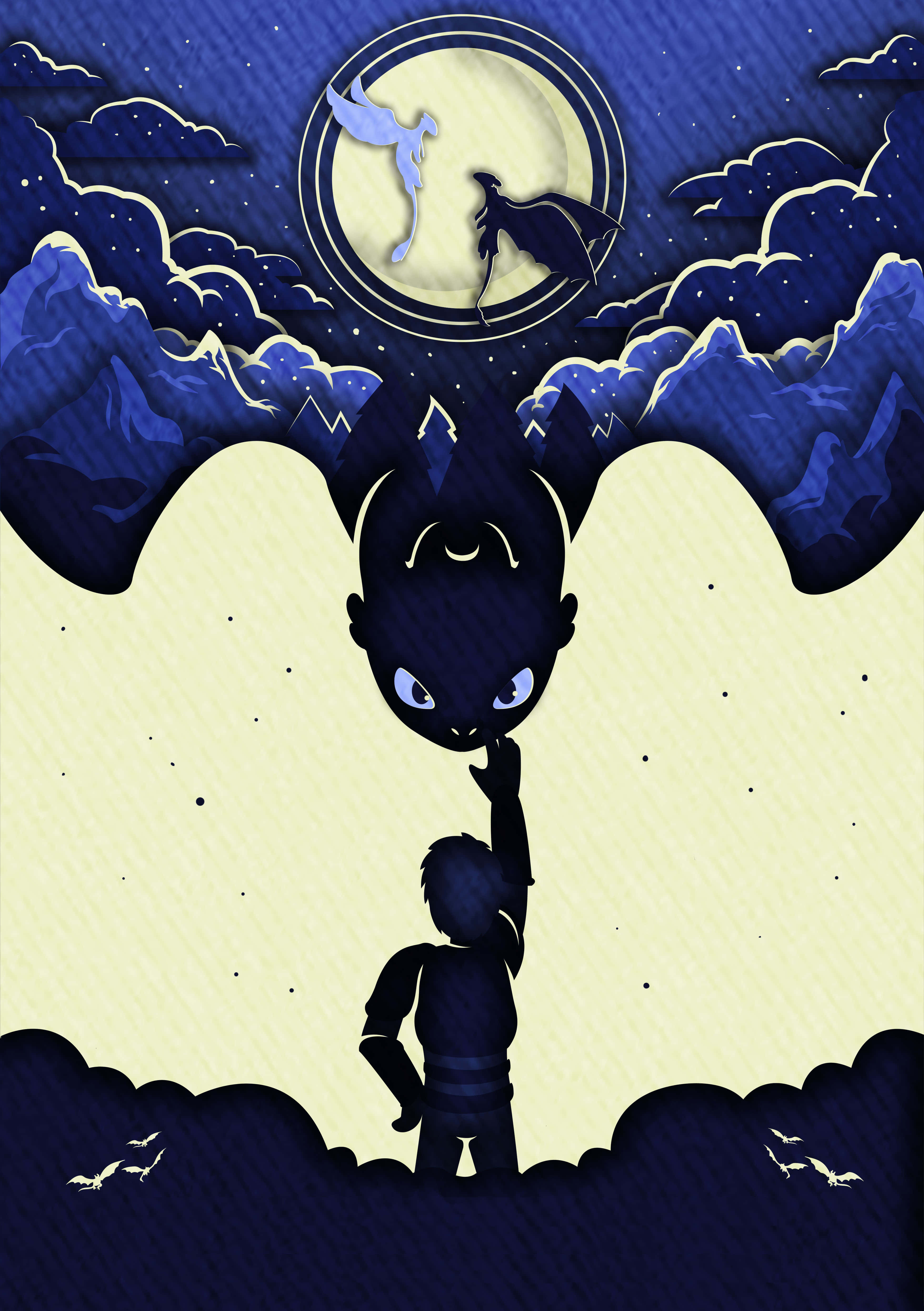 3511x4981 Download Toothless and Hiccup take to the sky in How To Train Your Dragon 4k Wallpaper