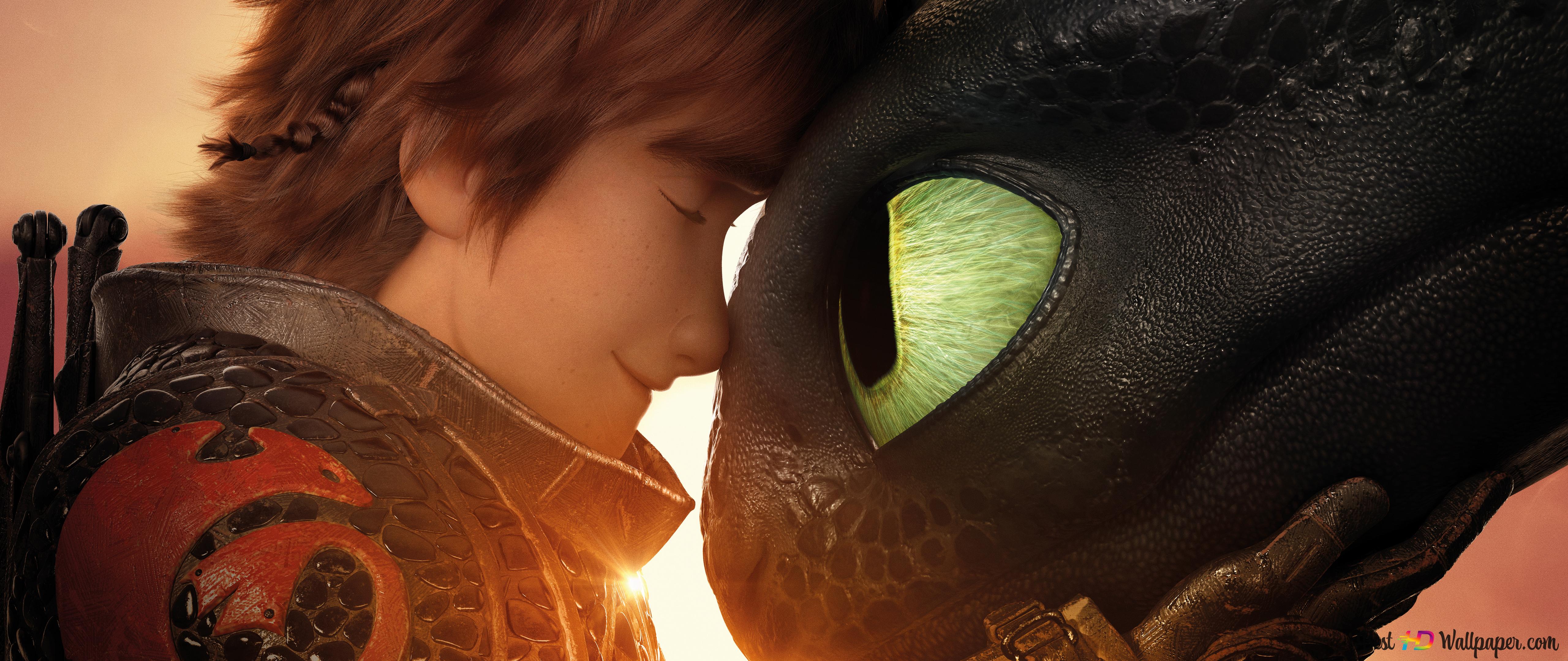 5120x2160 Hiccups loyal protector, Toothless 8K wallpaper download
