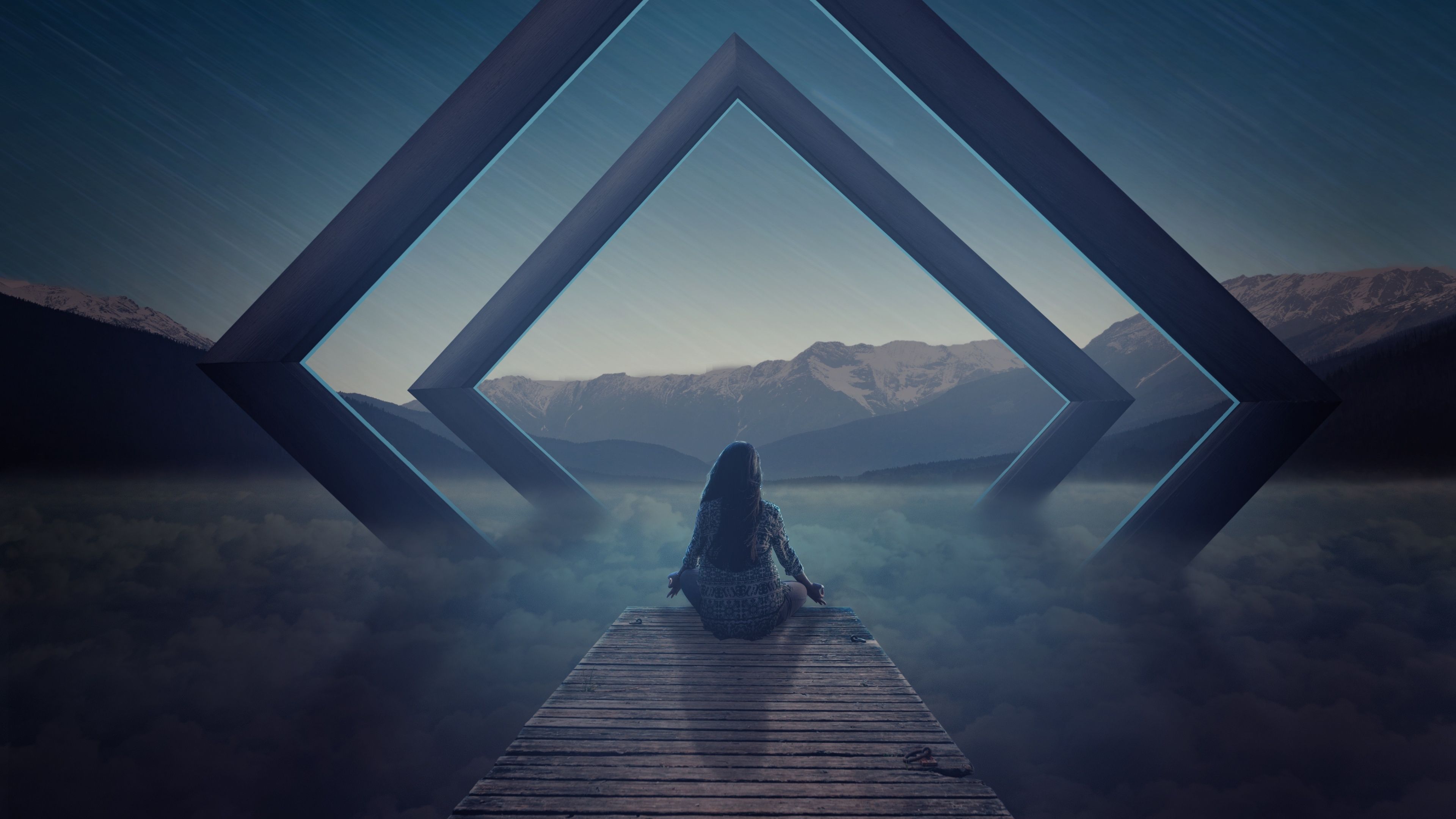 3840x2160 Alone Wallpaper 4K, Meditation, Spiritual, Landscape