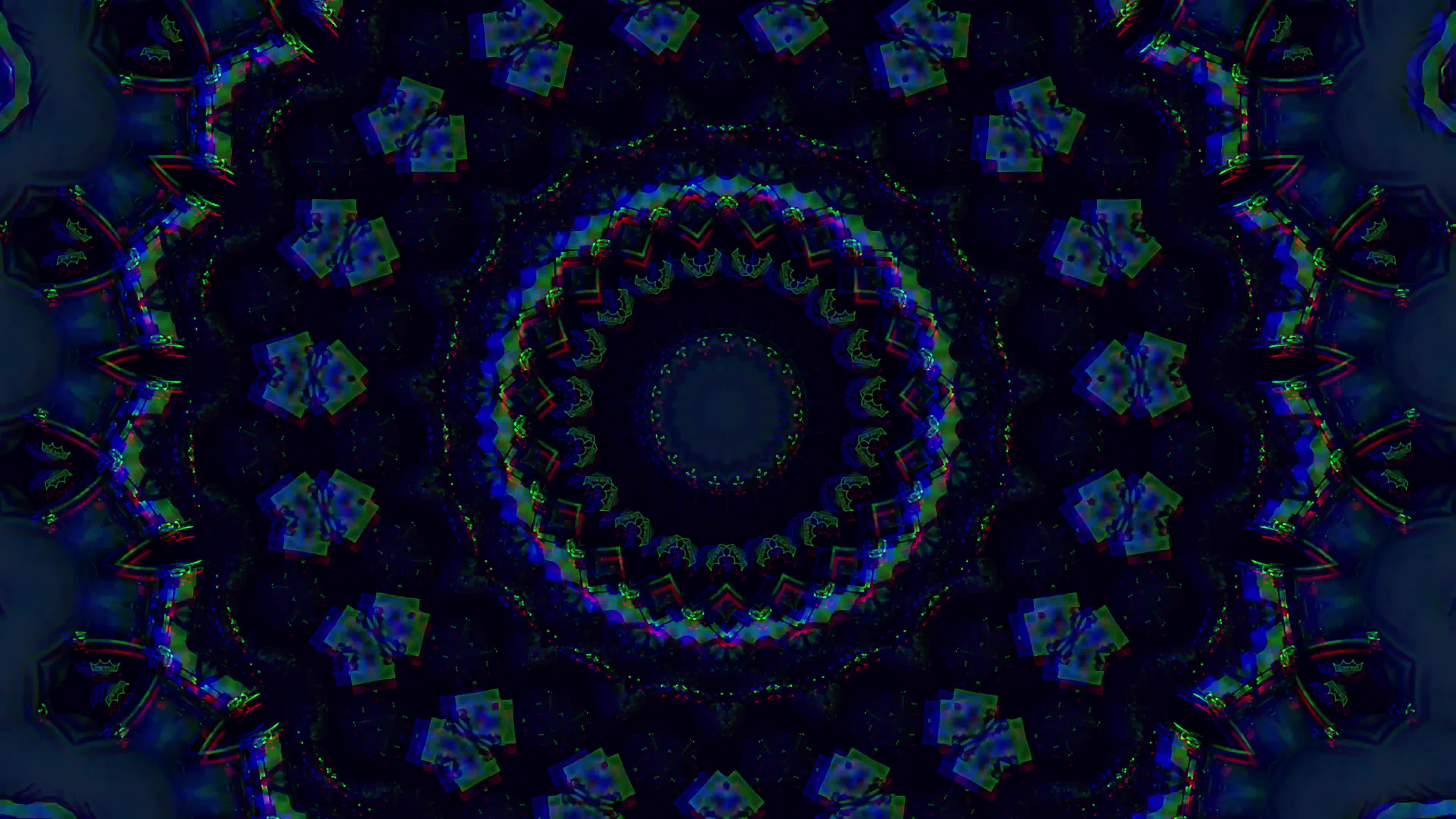 3840x2160 Mandala abstract background, meditation magic ornate. Spiritual movement. Cosmic chakra. High quality 4k footage