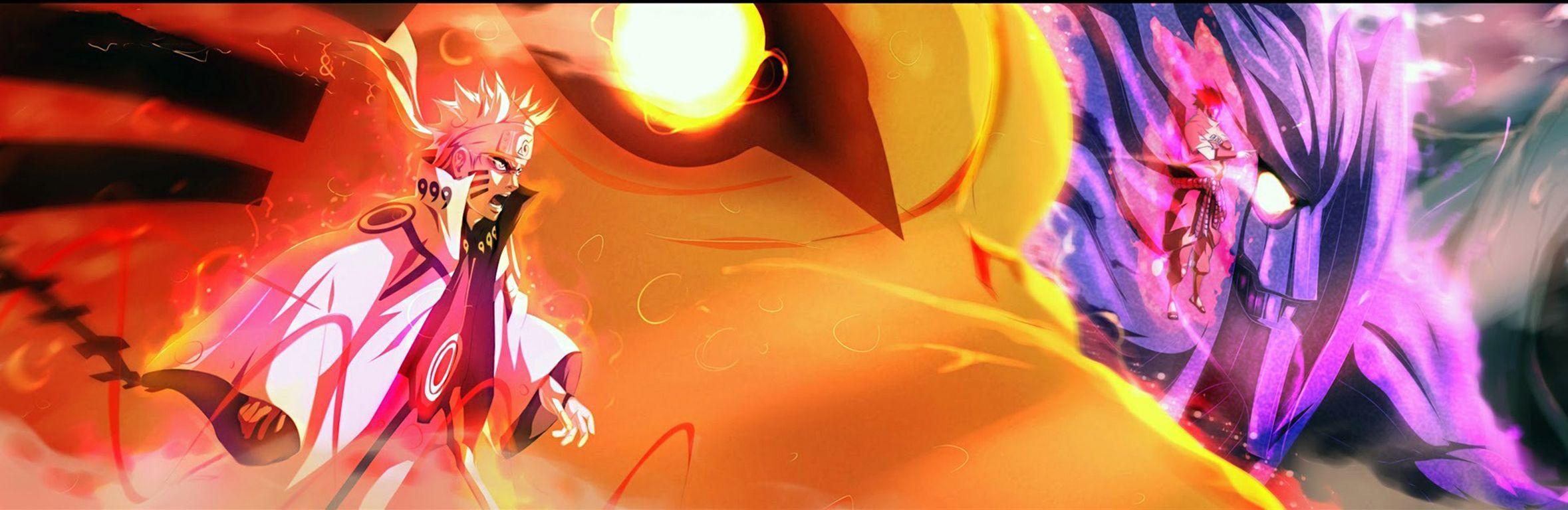 2358x768 Naruto Shippuden All Tailed Beast Wallpaper