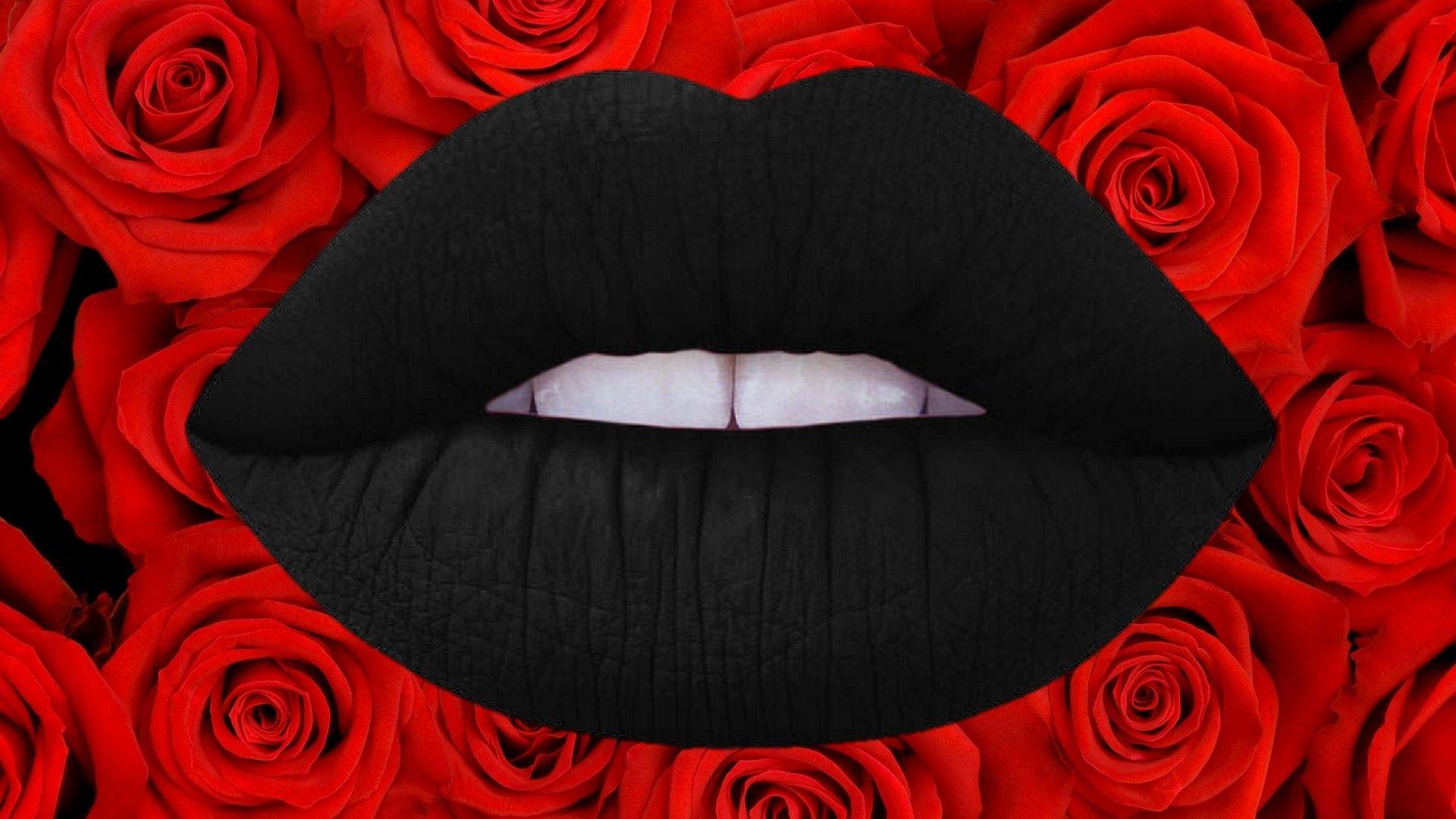 1920x1080 Black and Red Rose Wallpaper