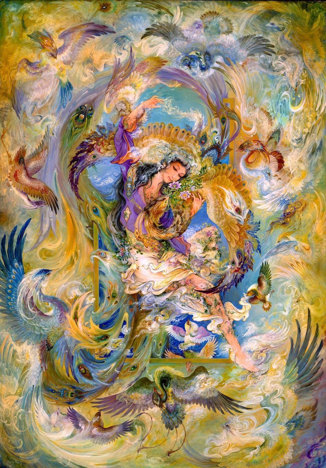 1047x1500 parvaneh on X: obsessed with mahmoud farshchian art work / X