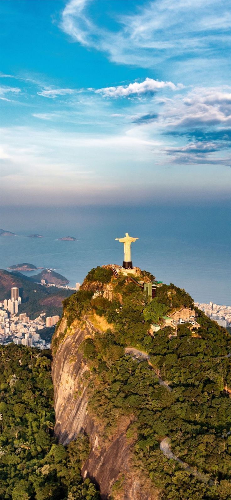 736x1593 cliffs of rio de janeiro aerial view iPhone X Wallpaper