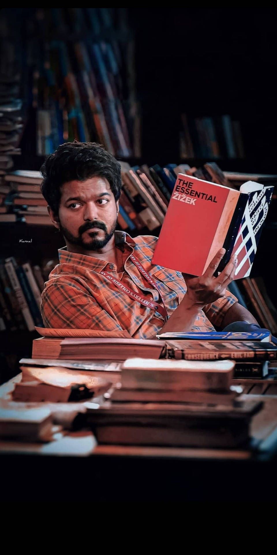 960x1920 Download Master Vijay HD With A Book Wallpaper