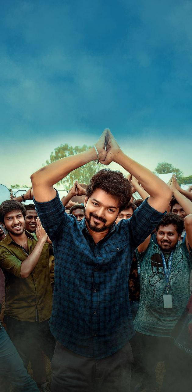 630x1280 Download Master Vijay With Friends Wallpaper