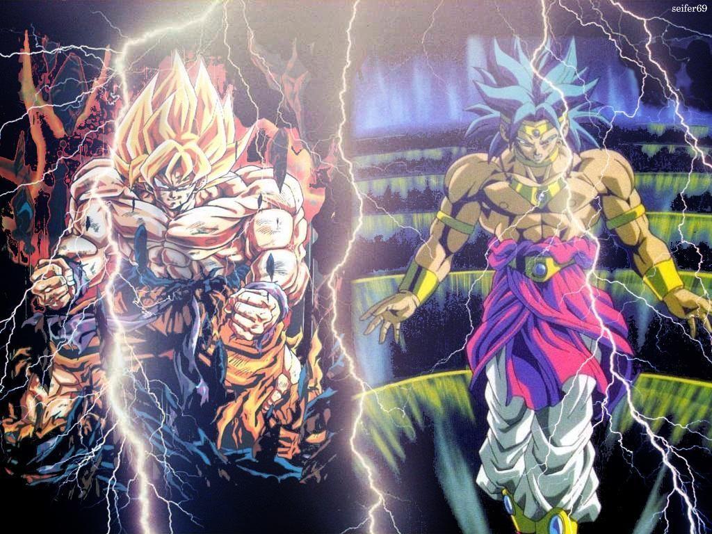 1024x768 Dragon Ball Z Goku Vs Broly Wallpaper