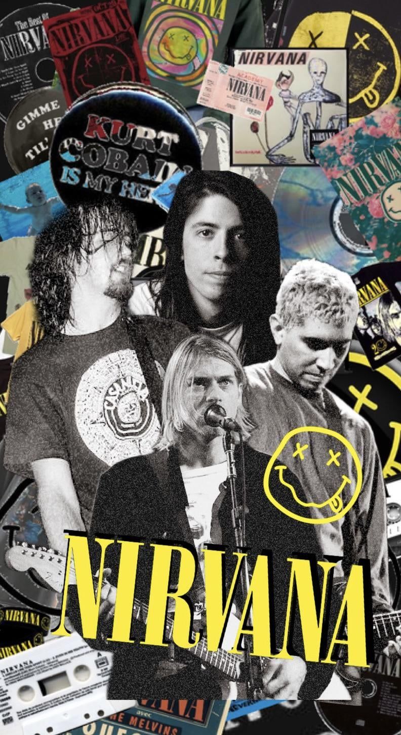 792x1449 Made this Nirvana wallpaper because I wanted to include Pat Smear, What do you guys think?