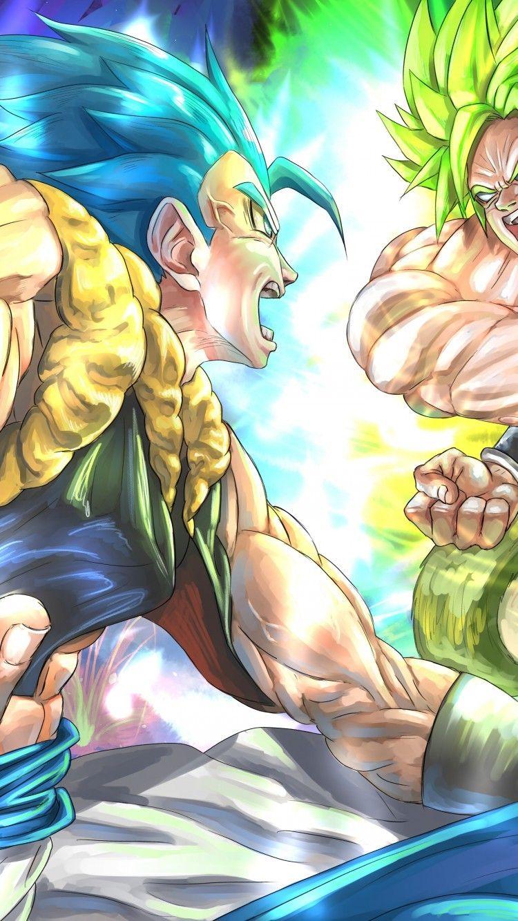 750x1334 Download 750x1334 Goku Vs Broly, Dragon Ball Super: Broly, Artwork