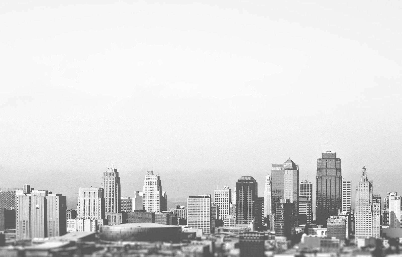 1600x1024 Black, And, White, City, Houses, Skyline, HD Grayscale Image