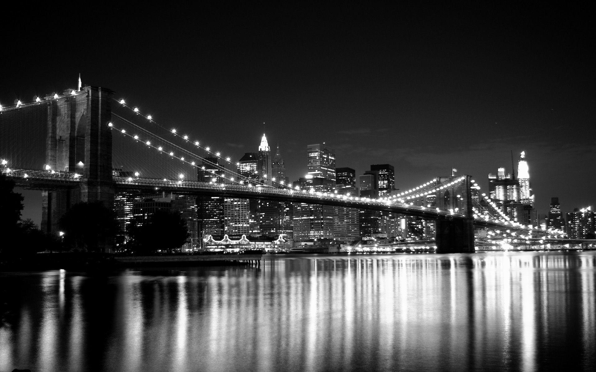 1920x1200 NYC Black and White Wallpaper