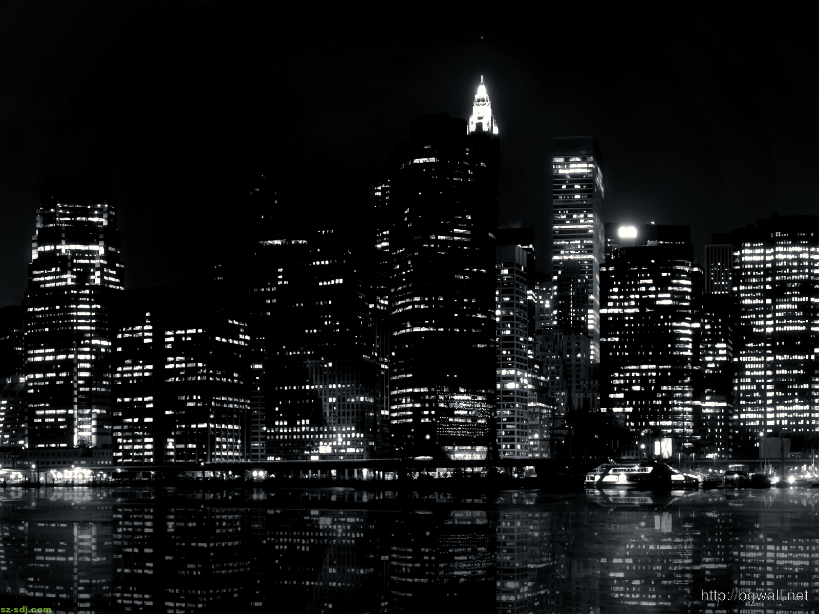 1600x1200 Awesome Black And White City Wallpaper Desktop