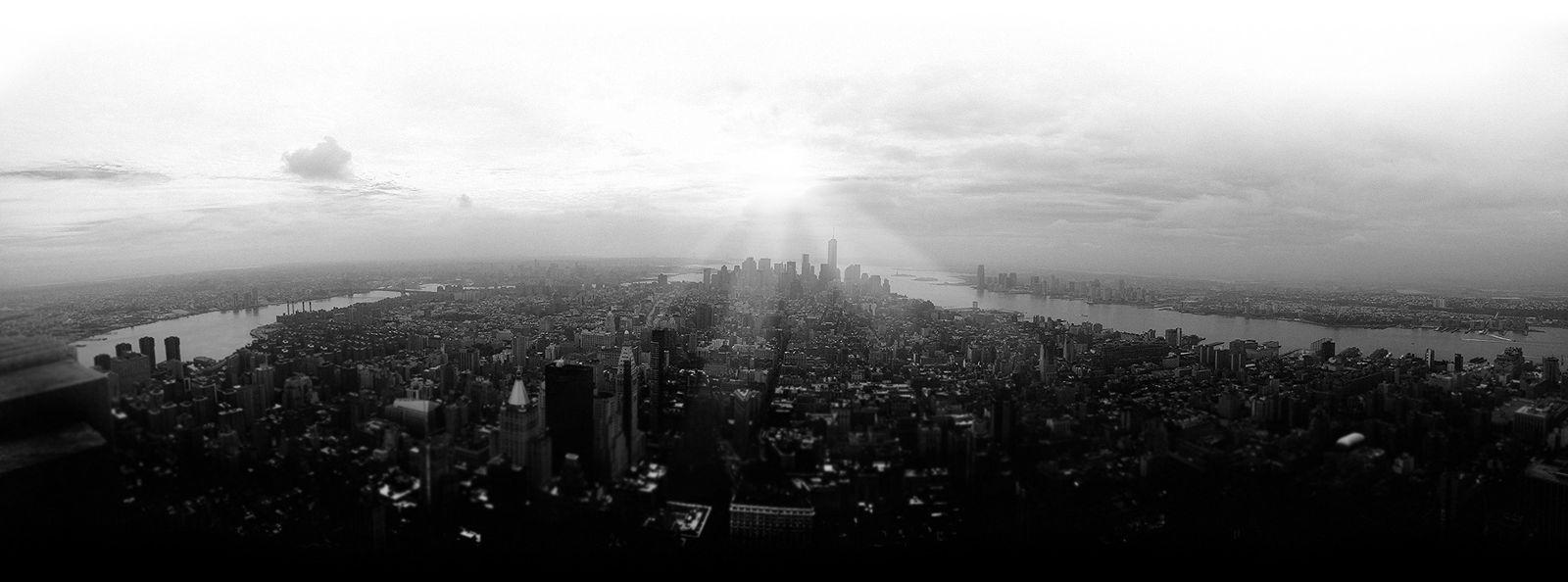 1600x594 Black And White City Buildings HD Wallpaper Skyline Skyscrapers