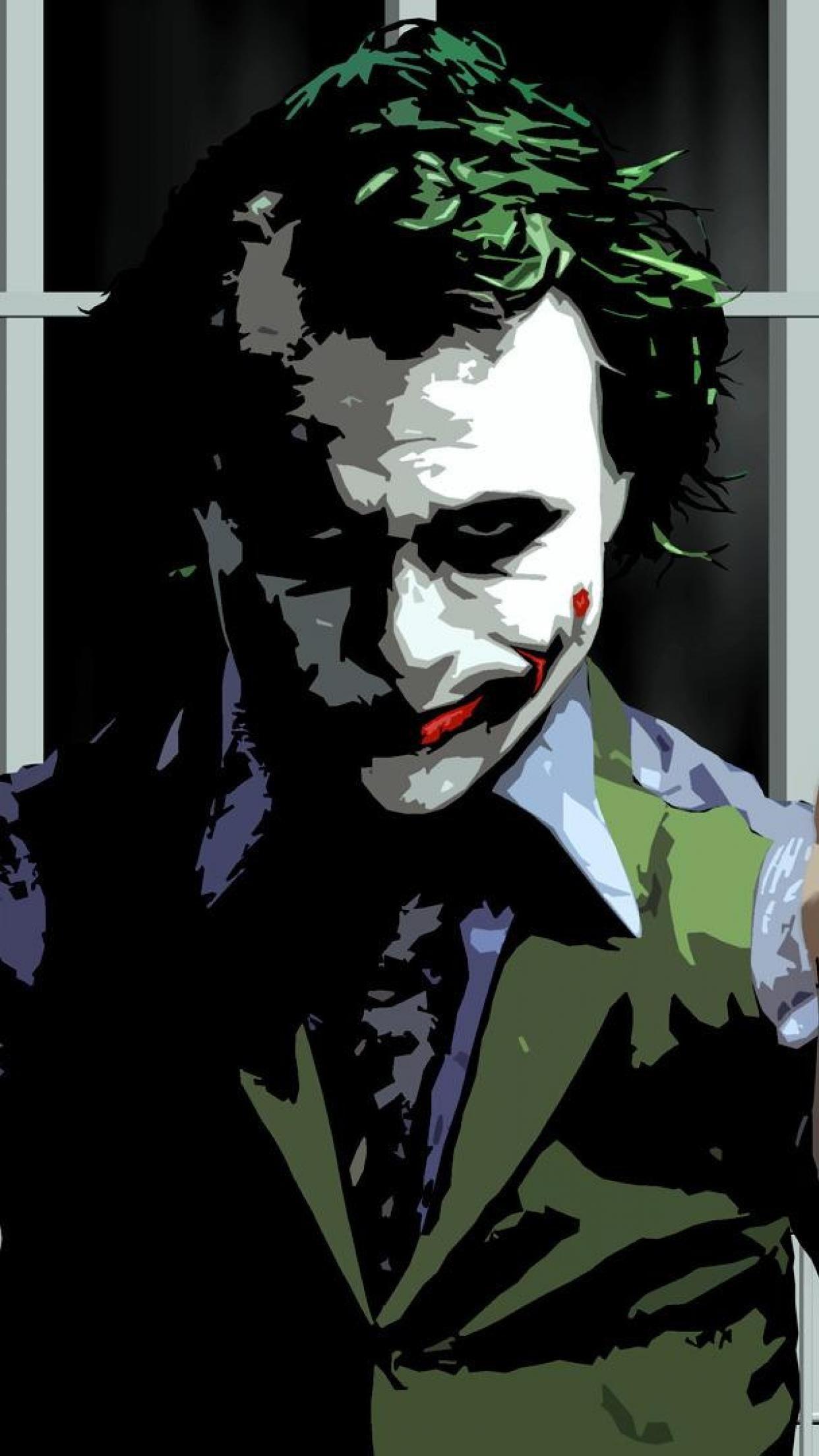 1242x2208 Hình nền tuyệt vời HD Cool Joker đáng sợ
