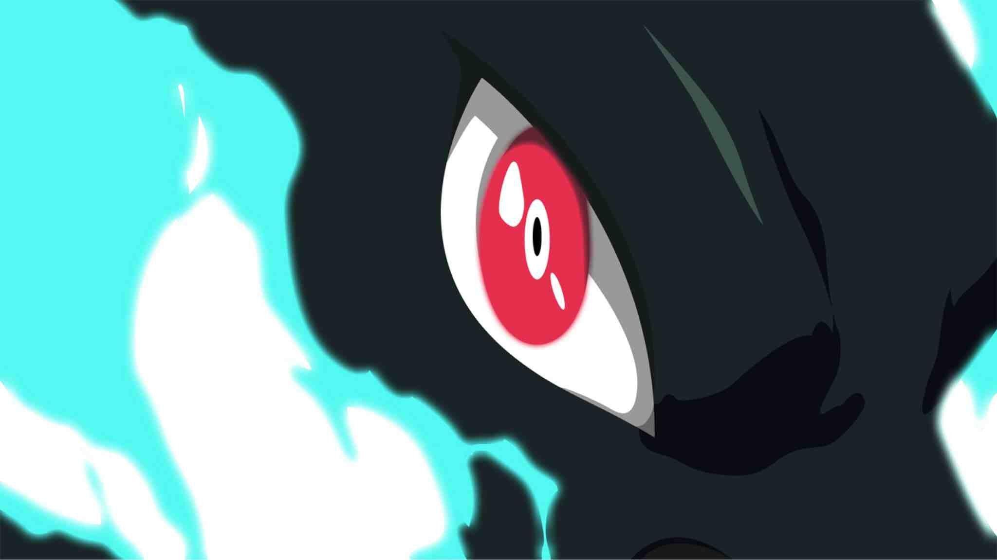 2048x1152 Mega Charizard X's eye wallpaper