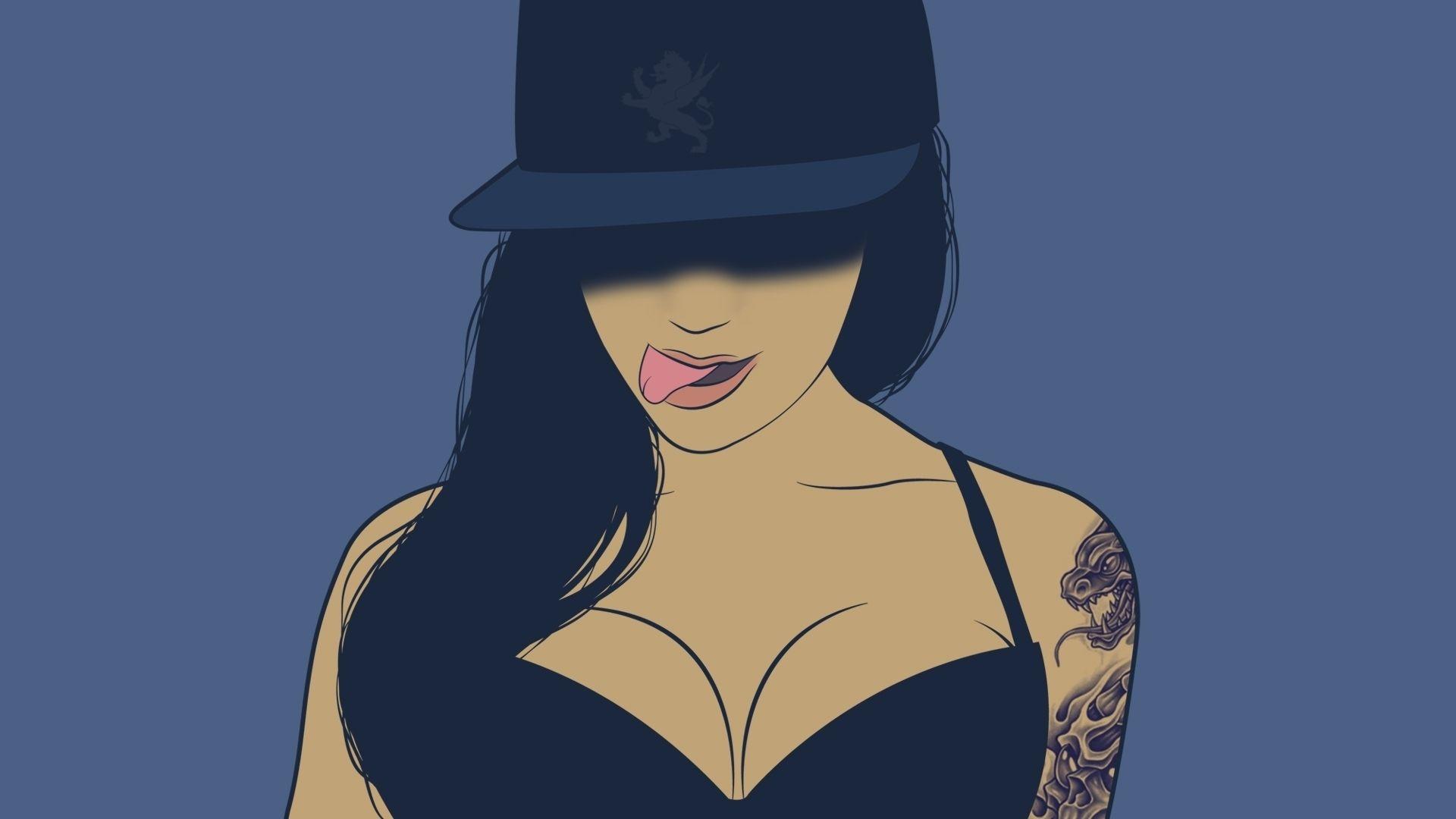1920x1080 Hip Hop Cap Girl HD wallpaper