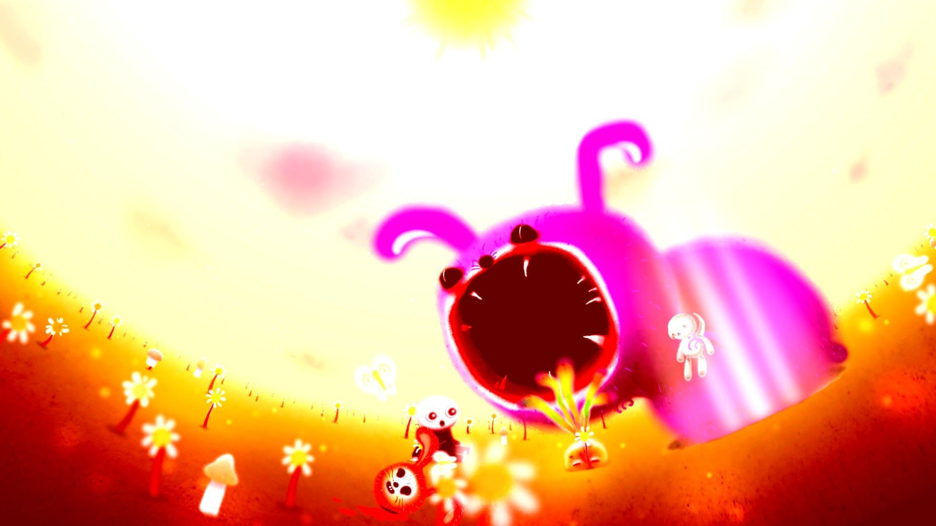 1920x1080 What nightmares are made of: analysis of the grotesque and disturbing creatures of Happy Game by Amanita Design. Surreal and Creepy