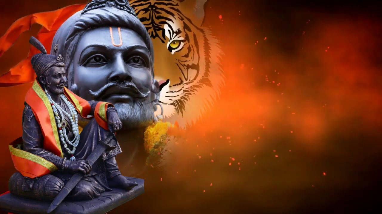 1280x720 Download Sambhaji Maharaj Statue And Art Wallpaper