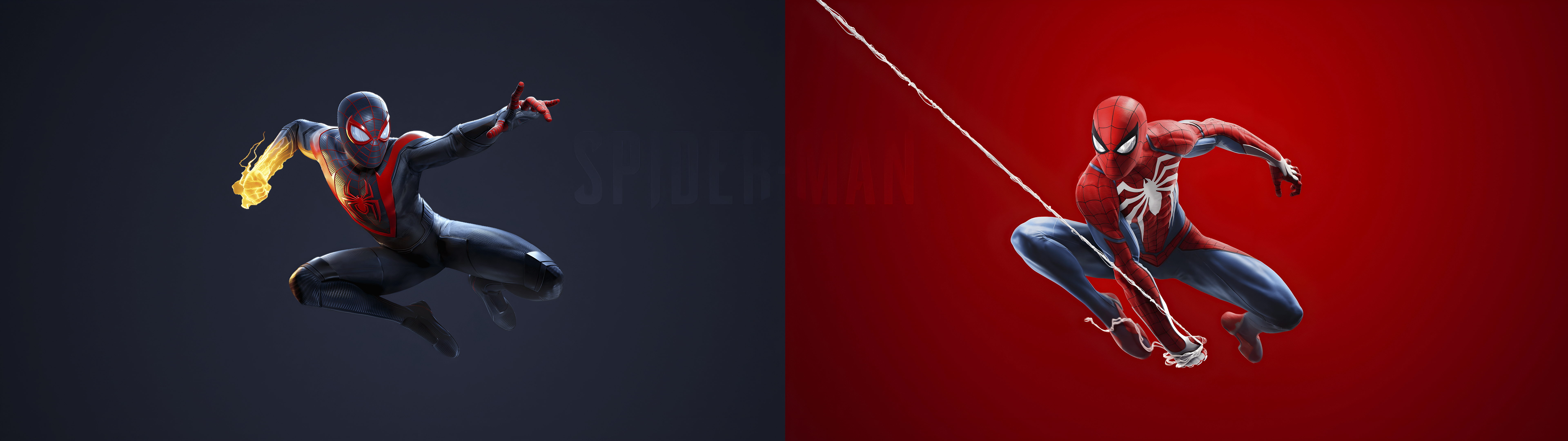 7680x2160 Spiderman Dual Monitor 4K in PNG Format (AI Upscaled)