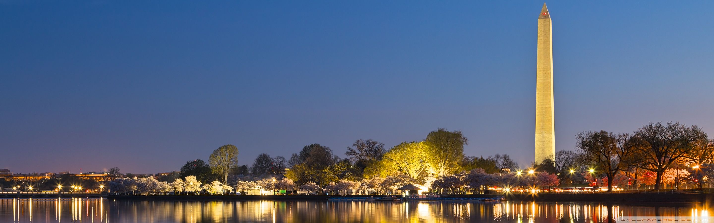 2880x900 Washington DC Memorials at Night 4K UHD Wallpaper for UltraHD Desktop and TV : Widescreen and UltraWide Display : Dual Monitor : Smartphone and Tablet Devices