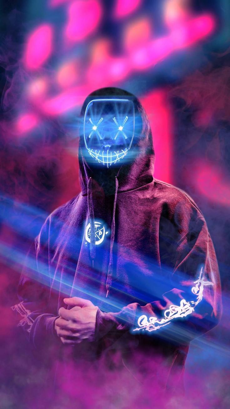 736x1308 Neon Dude iPhone Wallpaper