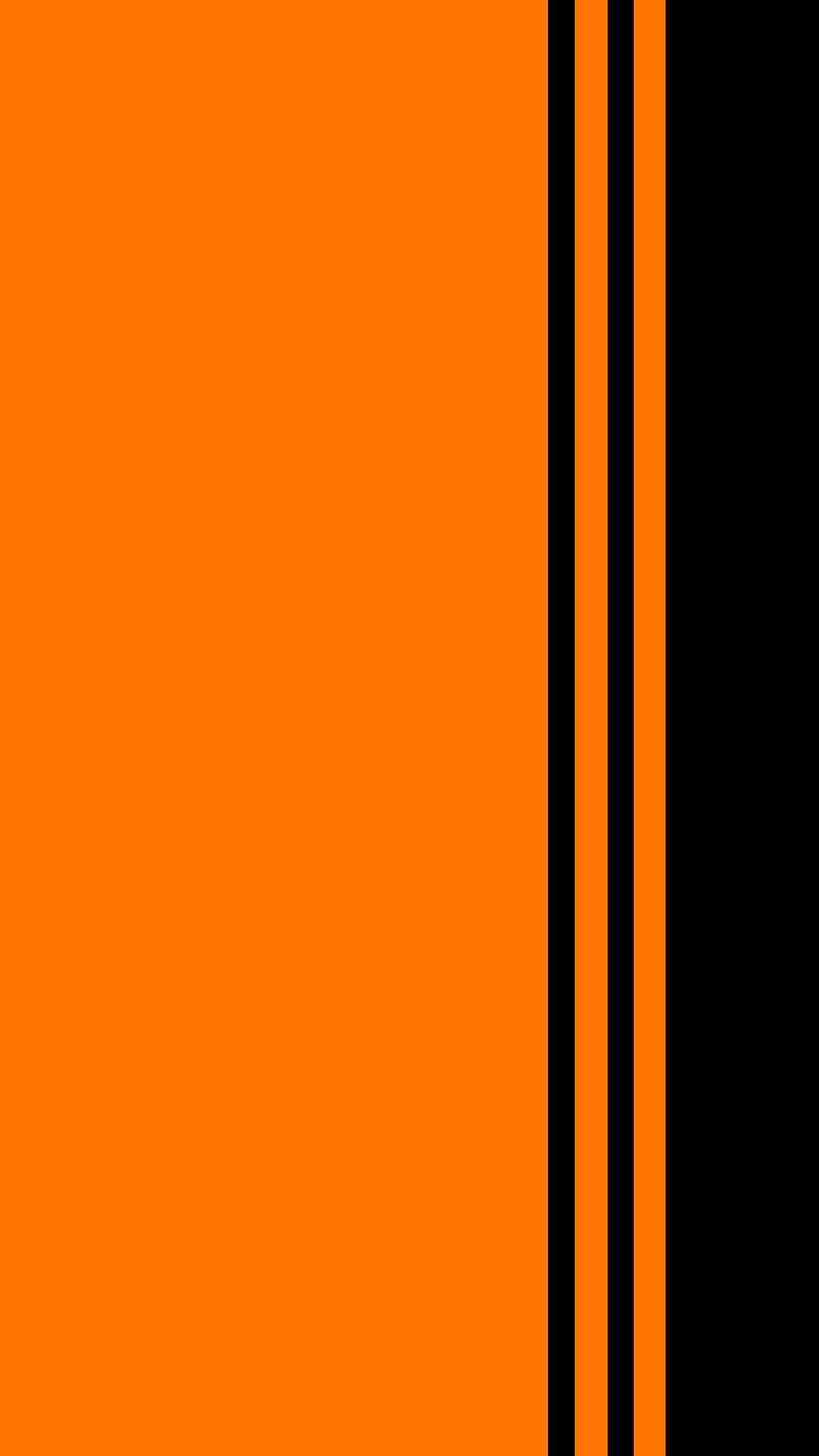 800x1422 Abstract black &orange, desenho, flat, lines, minimal, modern, orange, simple, HD phone wallpaper