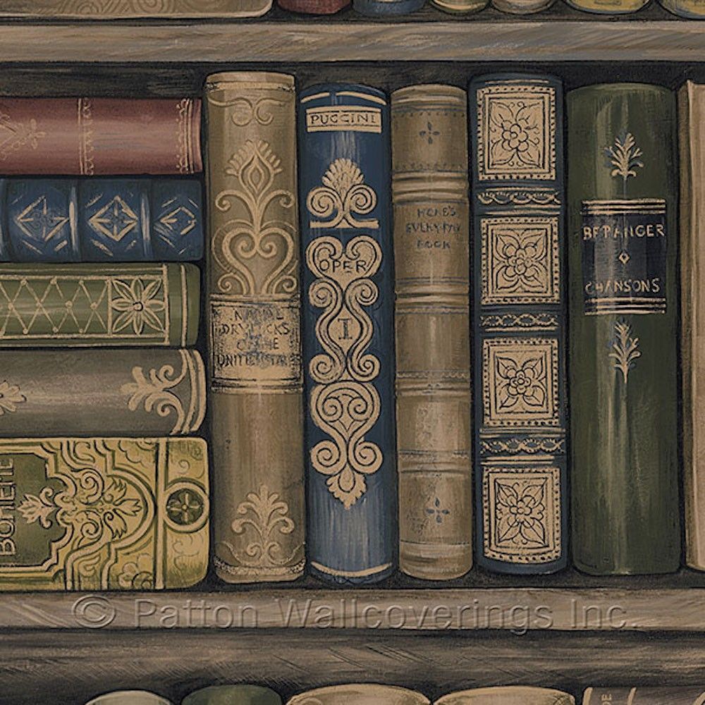 1000x1000 Library Book Wallpaper. Wallpaper that Looks like Bookshelves