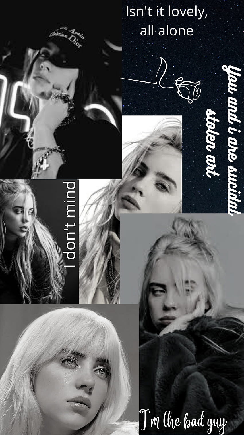 850x1511 Billie Eilish strikes a very dark note with her frightening, billie eilish all the good girls go to hell HD wallpaper