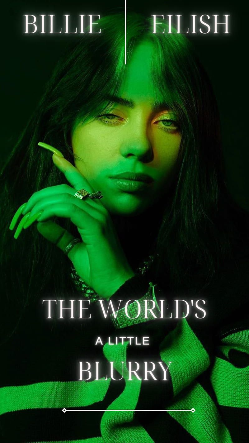800x1422 Billie Eilish, dark, green, HD phone wallpaper