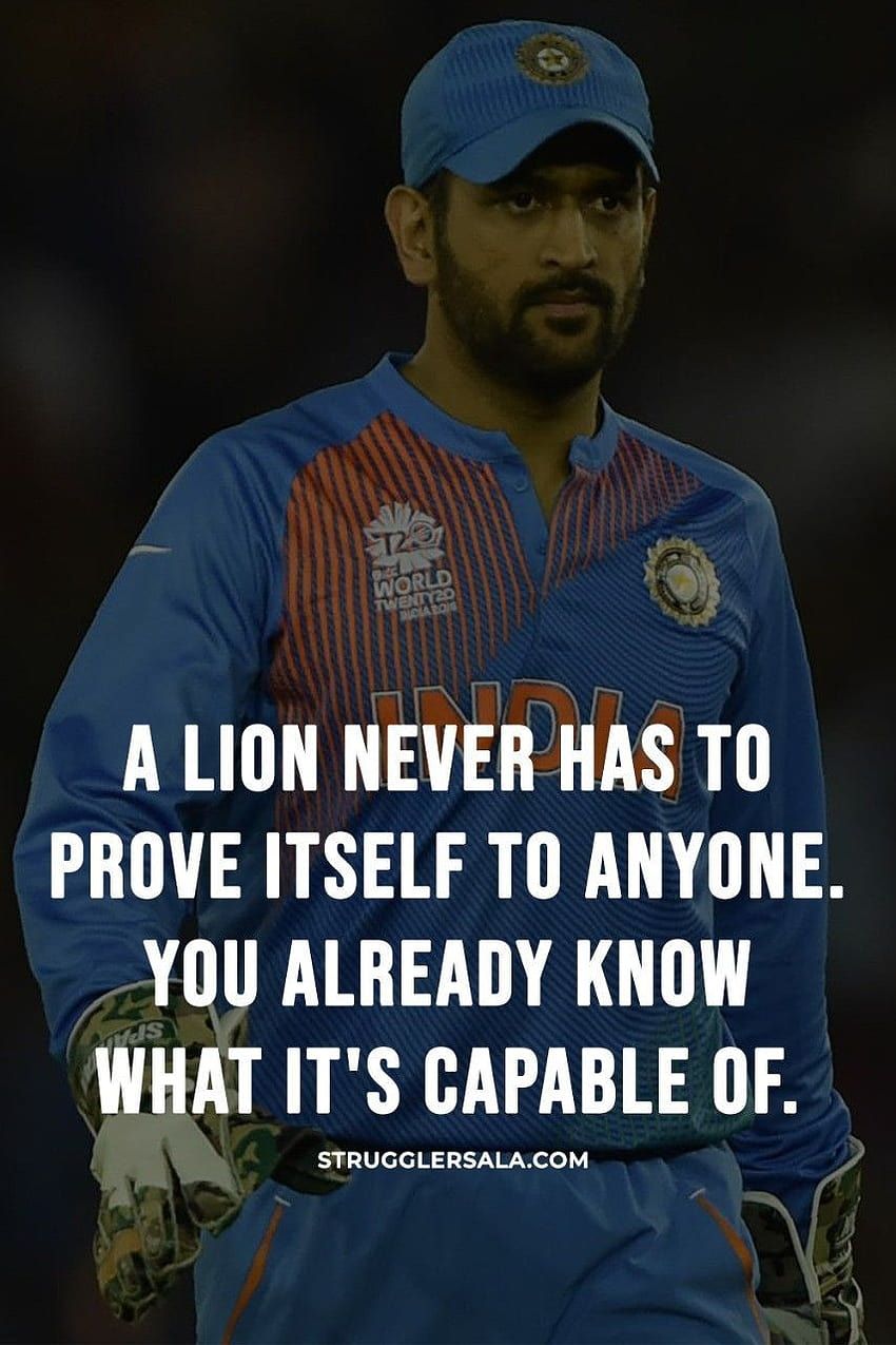 850x1275 I lion never has to prove., ms dhoni quotes HD phone wallpaper