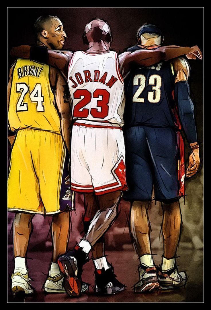 736x1078 Jordan, Kobe, Lebron Laminated & Framed Poster Print (24 x 36).com. Kobe bryant lebron james, Kobe bryant michael jordan, Lebron james poster