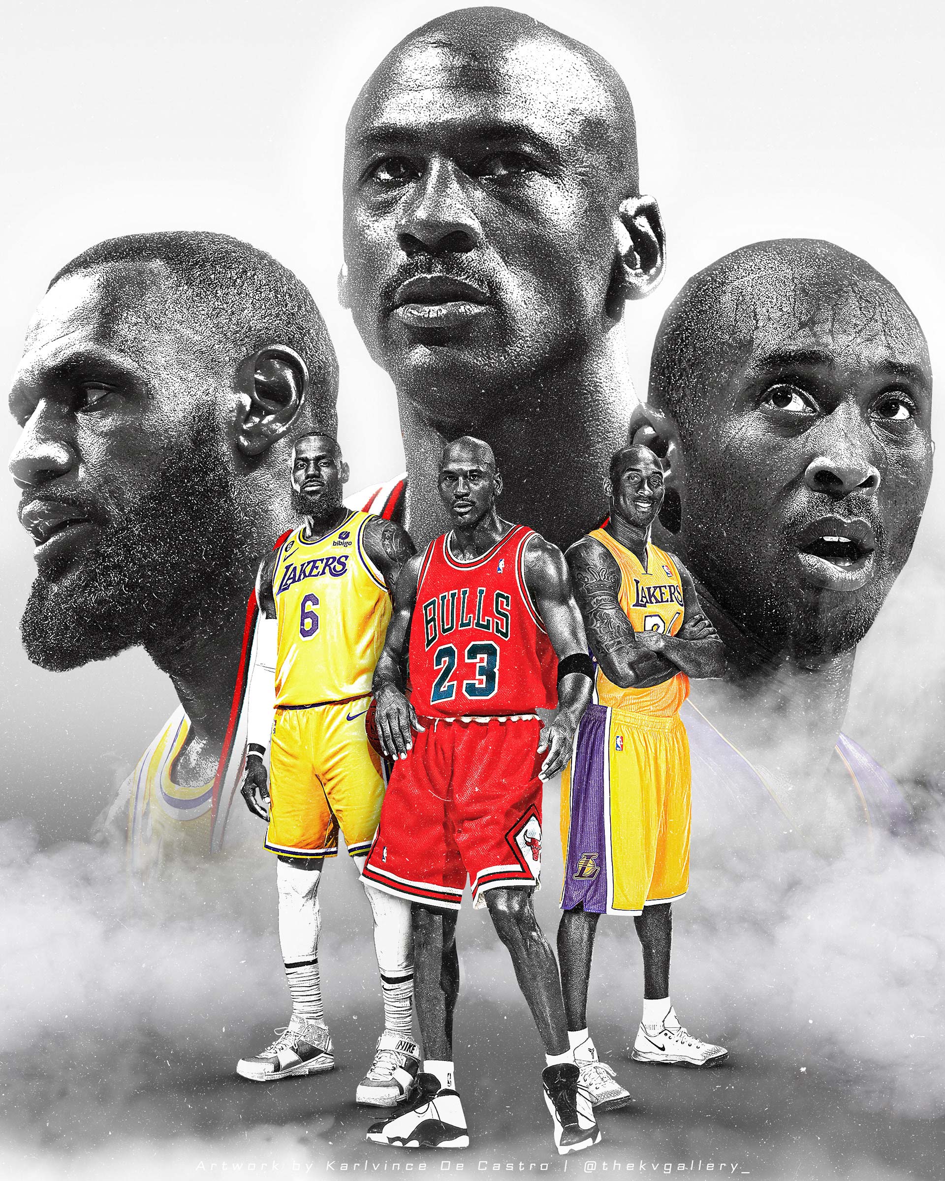 1920x2400 Kobe And Lebron Wallpaper iPhone Kobe Bryant Michael Jordan And Lebron James Champion High Fashion Brand