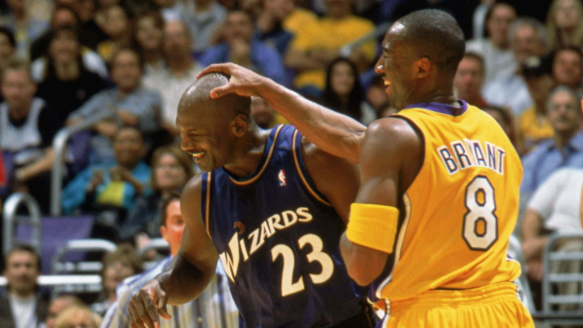 1920x1080 Download Basketball Stars Kobe Bryant And Michael Jordan Fun Photograph Wallpaper