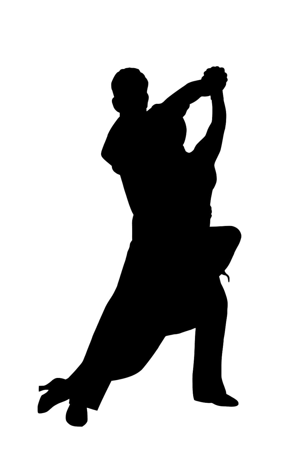 910x1480 HD wallpaper: Silhouette of couple dancing together., salsa