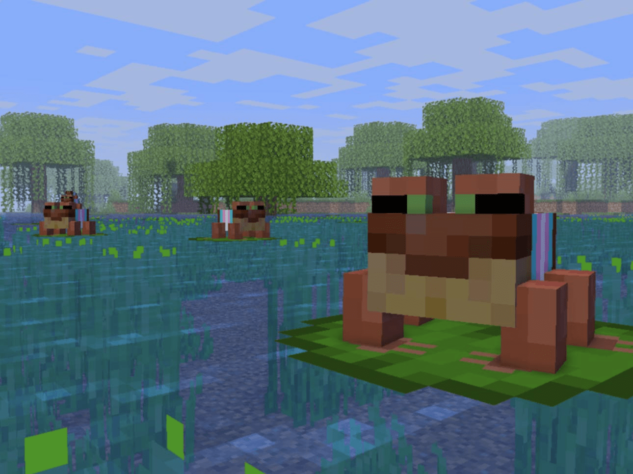 1290x966 Minecraft Frog Wallpaper