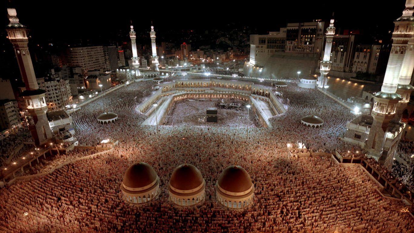 1366x768 Free download Al Masjid Al Haram Holy Mosque City Mecca In Saudi