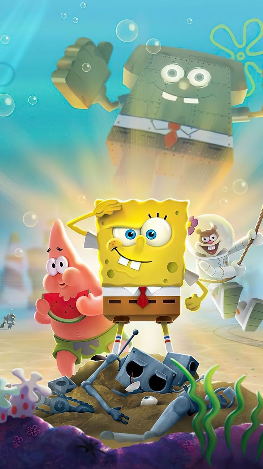850x1511 Twitter Background by AHMED, spongebob flower sky background HD wallpaper