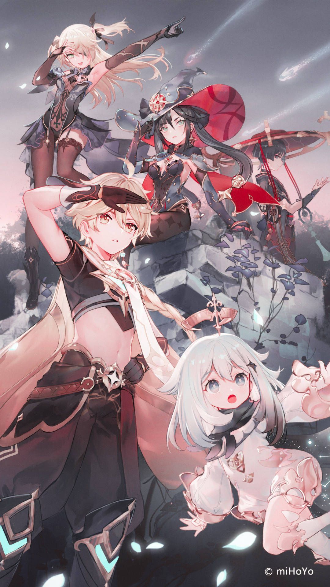 1080x1920 Download Genshin Impact Vintage Aesthetic Wallpaper