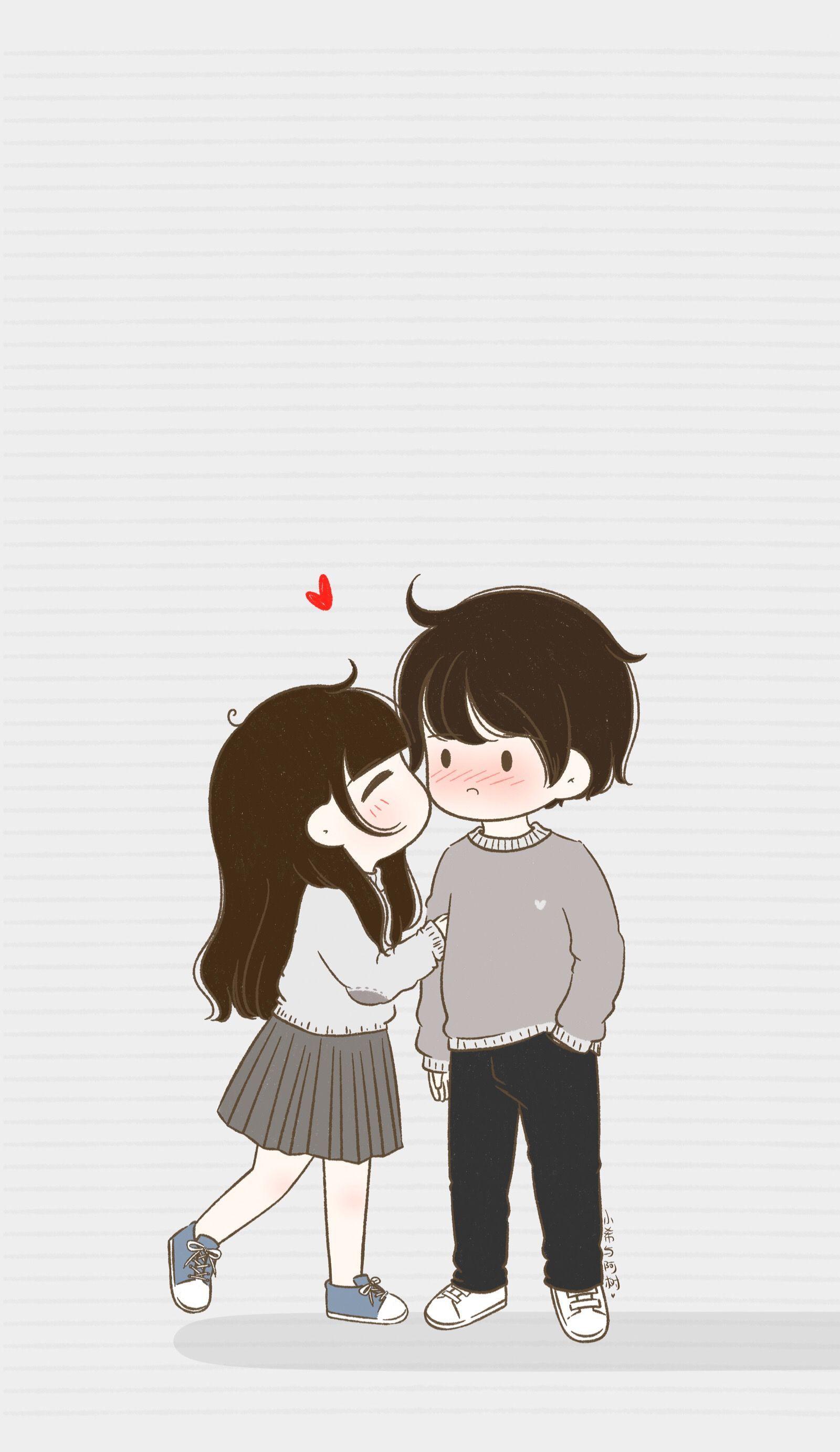 Korean Couple Cartoon Wallpapers  Top Free Korean Couple Cartoon  Backgrounds  WallpaperAccess