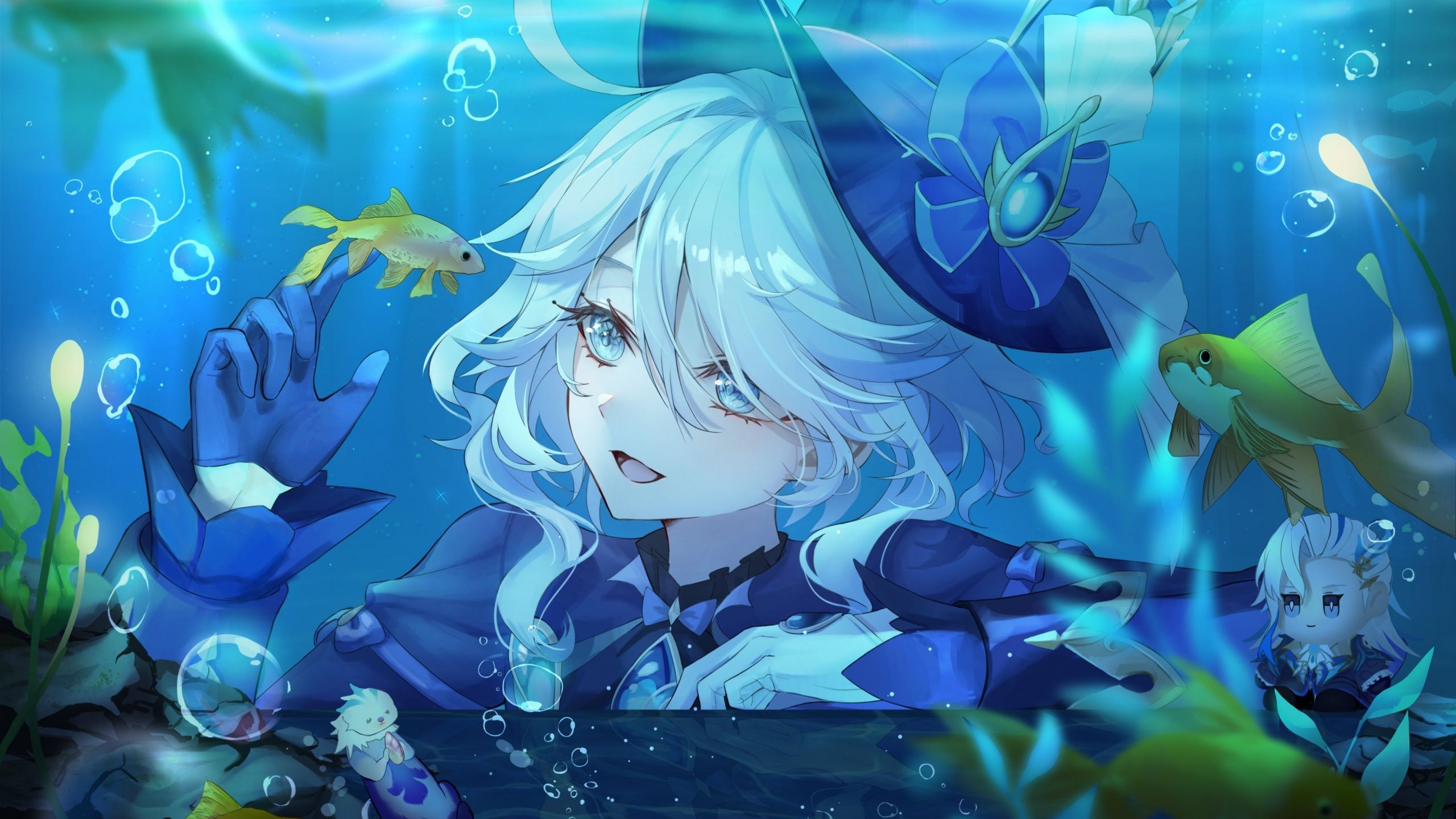 2560x1440 Lumine's Piano Serenade Impact HD Wallpaper