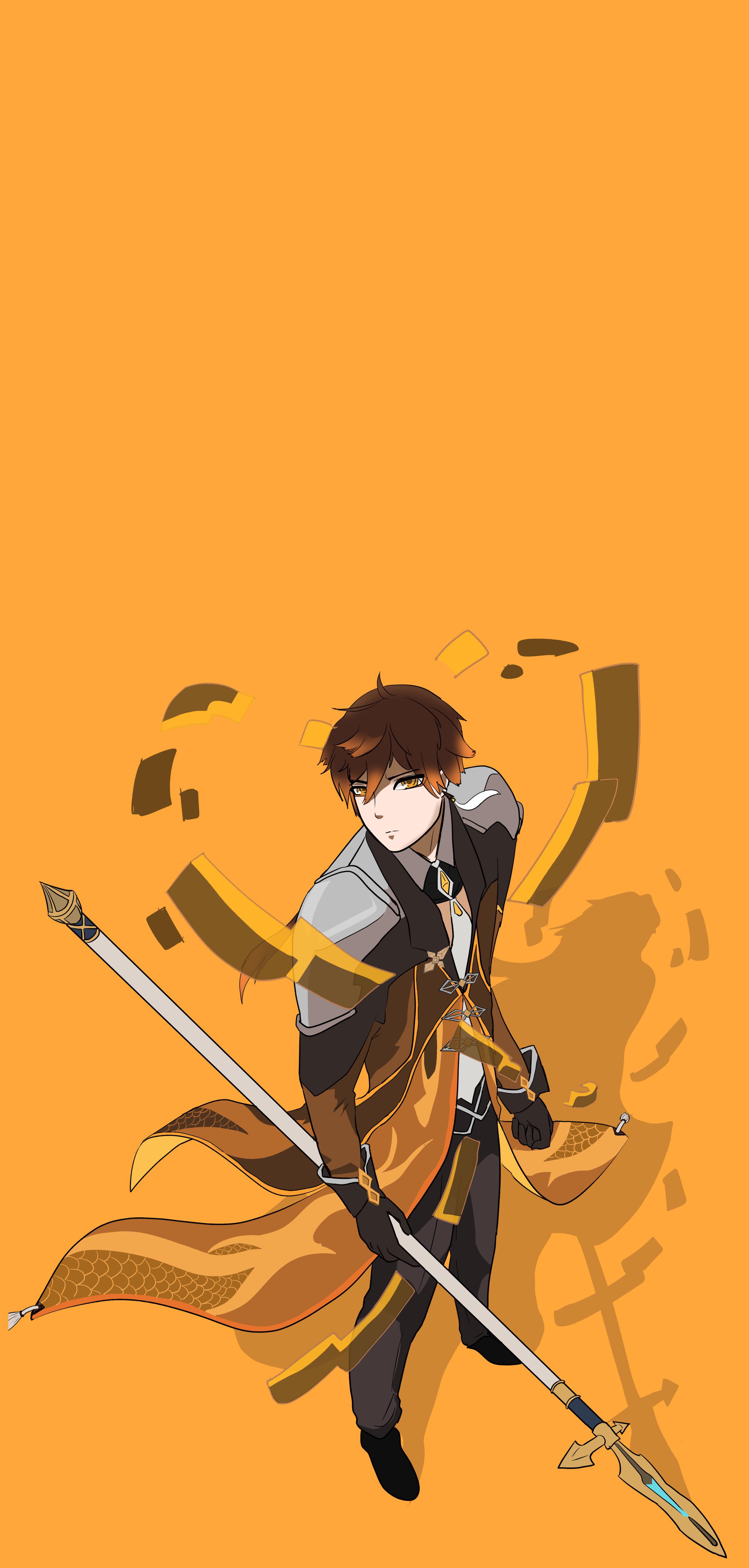 2747x5749 I enjoy the minimalist aesthetics so I decided to make a simple Zhongli wallpaper for my phone. Thought I'd share it here just in case there are others who are interested